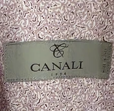 CANALI 1934 Made Italy Button Front Shirt Men's M Purple Pink & White Designs