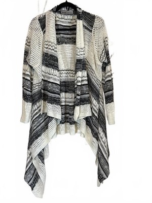 Absolutely Famous 2X Open Front Knit Cardigan Sweater