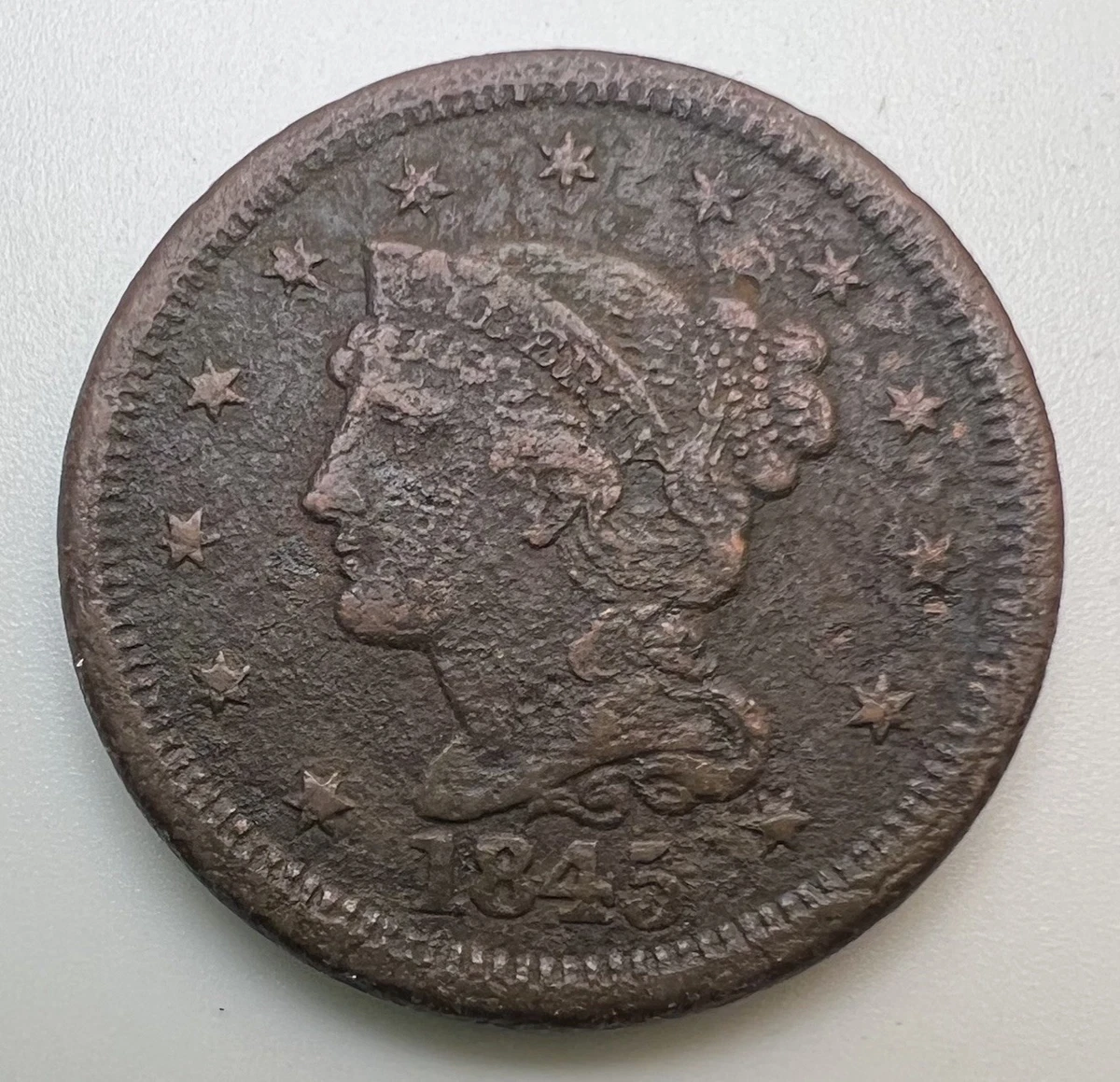 1845 Year Braided Hair Large Cents (1839-1857) for sale | eBay