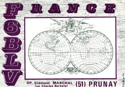 Prunay France F6BLV QSL Radio Postcard