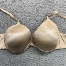 Maidenform Bra 36B T-Shirt Bra 9428 Lace Trim Comfort Devotion