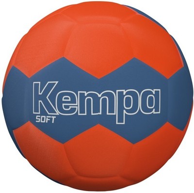 Kempa Handball Soft Schaumball für Kinder ice grau/fluo rot Einheitsgröße