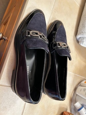 Pertini Loafer, Navy, Suede Lacquer Combo