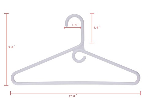 Quality White Hangers 90-Pack - Super Heavy Duty Plastic Clothes Hanger Multi... - Afbeelding 3 van 7