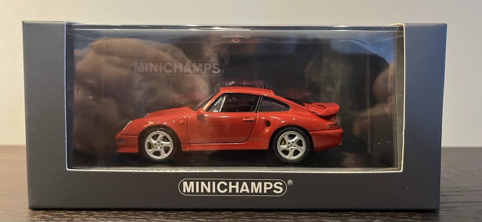 Porsche 911 Turbo S 993 Minichamps  1 43 Indischrot ! 1 Of 300! Very Rare! - Immagine 4 di 4