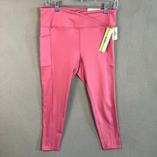 Nicole Miller Sport Women's Athletic High Waist Leggings Size L Mauve NWT