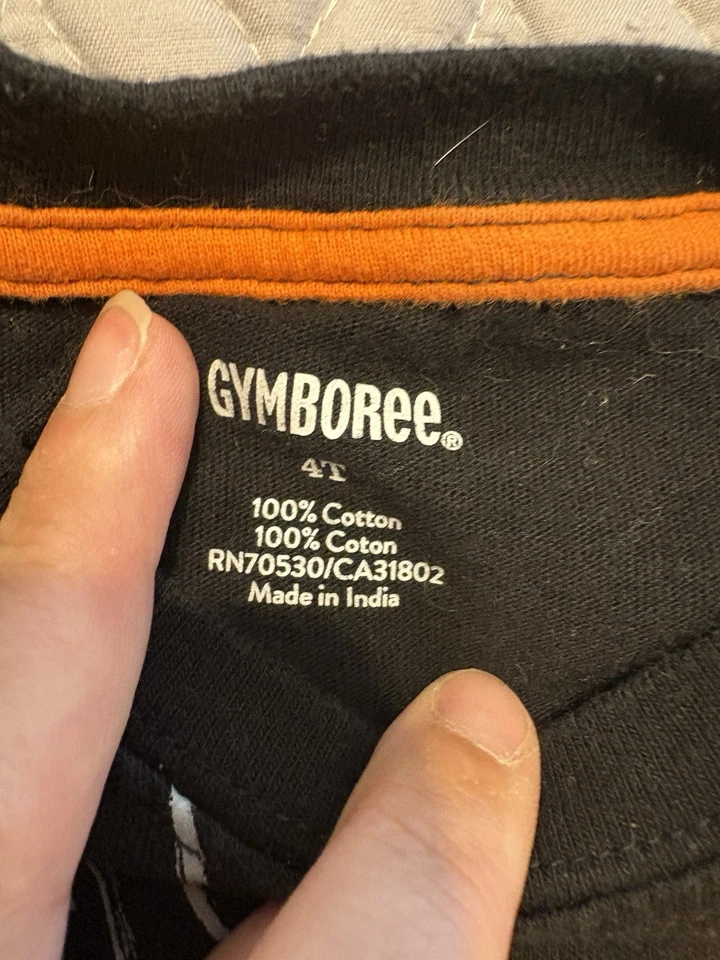Gymboree Niños Talla 4 Negro con Naranja L/S Algodón Top y Pantalones Negros Nuevos con Etiquetas  Foto 4 de 4