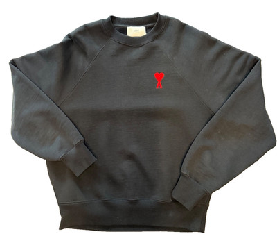 AMI Paris Ami de Coeur Sweatshirt Pullover Schwarz Rot Gr. M Original