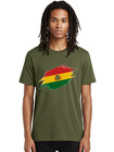 Bolivia-Flag Mens Graphic Tee, 100% Cotton, Casual Summer Wear