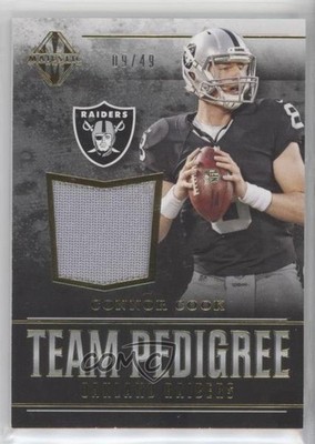 2017 Panini Majestic Team Pedigree Materials Gold 9/49 Connor Cook #OR-CC b4a