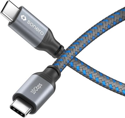 Sonero USB-C Kabel, 4K 60Hz, USB 3.2, DP Alt, 10 GB/s, 100W Ladekabel, 1,0m |