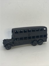 Cast Iron 6 Wheel Double Decker Bus 7.5 Vintage A.C. Williams
