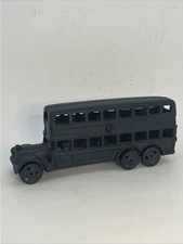 Cast Iron 6 Wheel Double Decker Bus  7.5” ( Vintage A.C. Williams?)