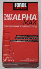 Force Factor Test X180 Alpha Max Muscle, Strength, Power Exp 08/26 NEW