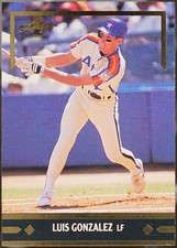 1991 Leaf #BC2 Luis Gonzalez Gold Leaf Rookies Baseball NM