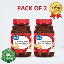 Great Value Classic Medium Roast Instant Coffee 12 oz Jar Pack of 2 Jars