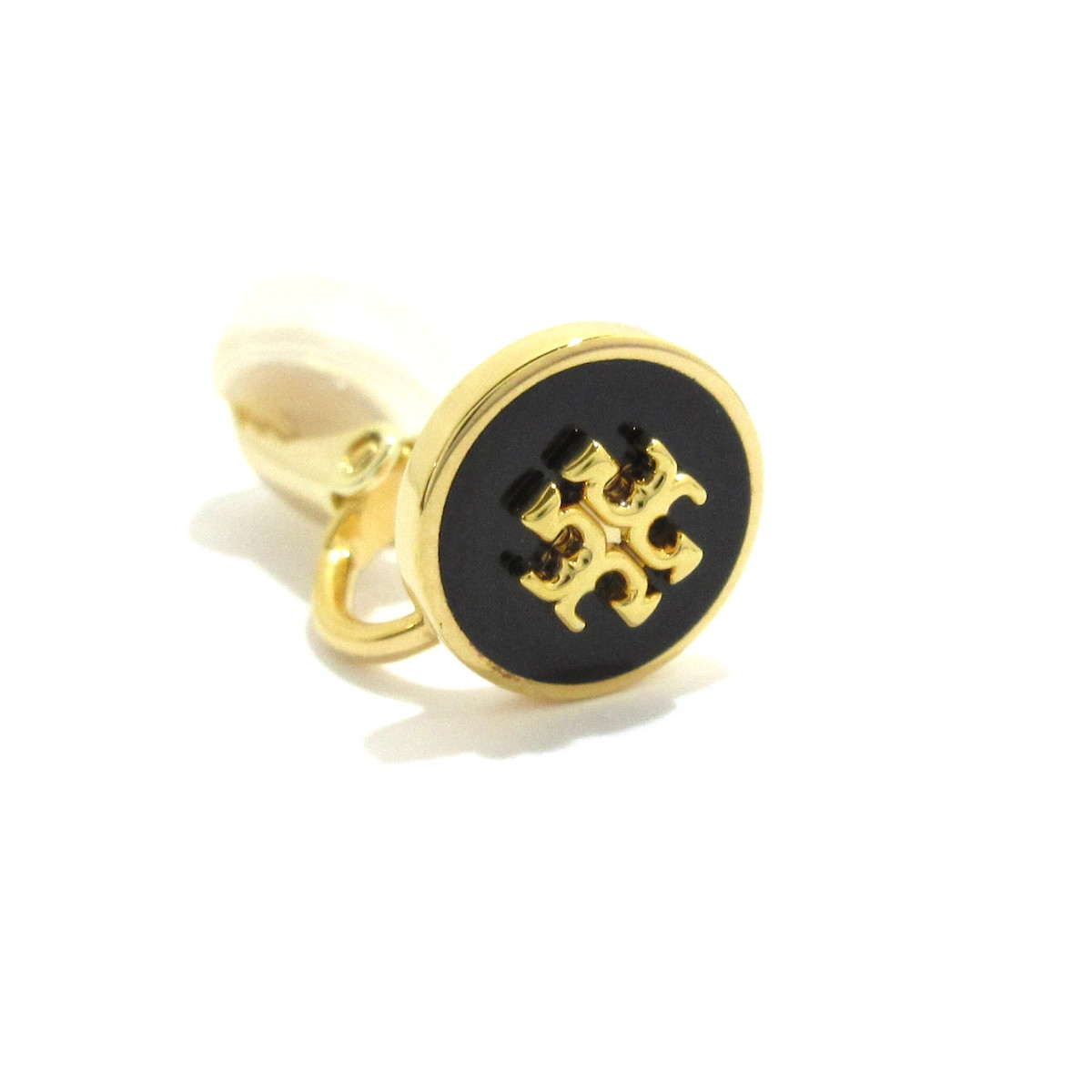 TORY BURCH - Black Gold Hardware Clip On Earrings thumbnail 5
