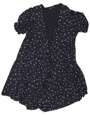 MARKS & SPENCER Womens Wrap Dress UK 22 3XL Navy Blue Polka Dot SF11