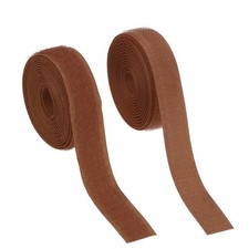 Sew on Hook and Loop Tape 3/4 Inch Nylon Fastener Strips 2 Yards Brown