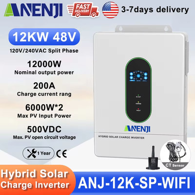 3.6KW 6.5KW 12KW 48V Solar Inverters 110V Hybrid On/Off Grid Inverter inversor s