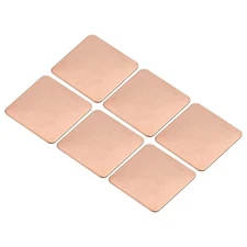 6-Pack 20x20x0.5mm Copper Pad Shim Heatsink with Thermal Conductive Adhesive