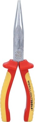 BT068012 VDE Flat Round Nose Pliers, 208mm Powered by KS TOOLS