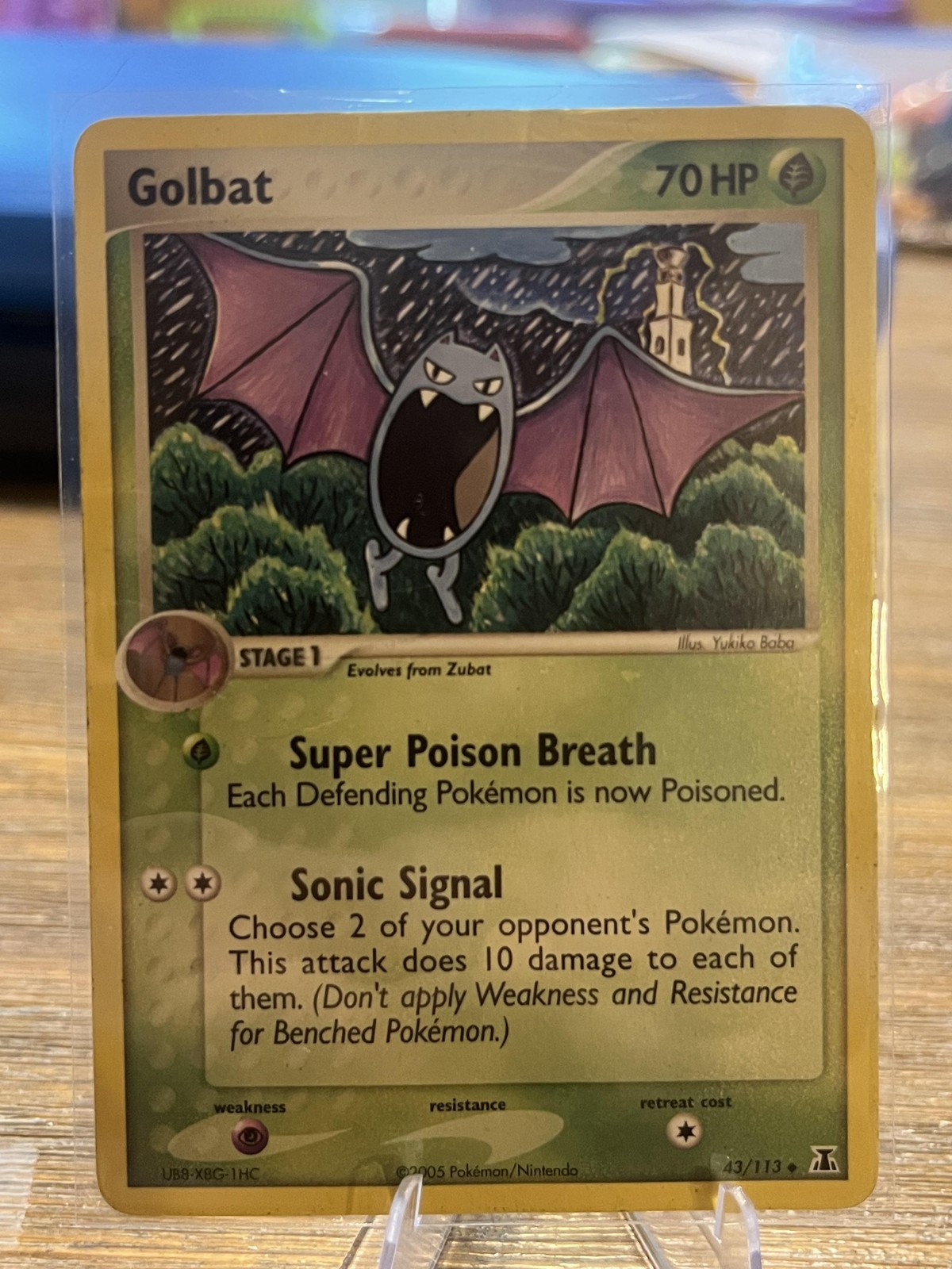 Pokemon TCG Golbat 43/113 Regular Grass HP70 Moderately Played Card English