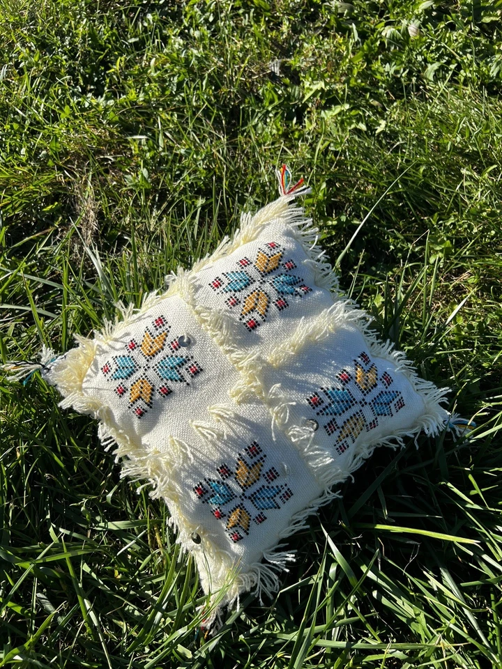 Decorative Pillow Handwoven Bohemian Throw Pillow - Image 2 of 4