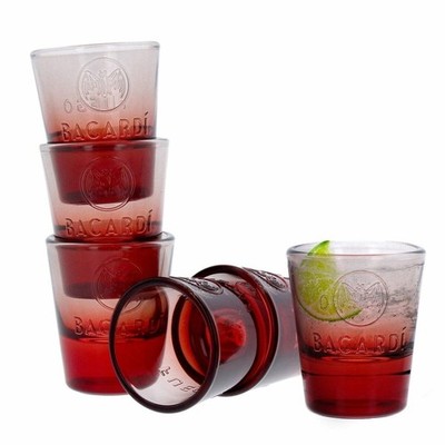 Bacardi Schnapsgläser 6er Set Shot Wodka Schnaps Shooter Drink Bar Party Kneipe Geschenk