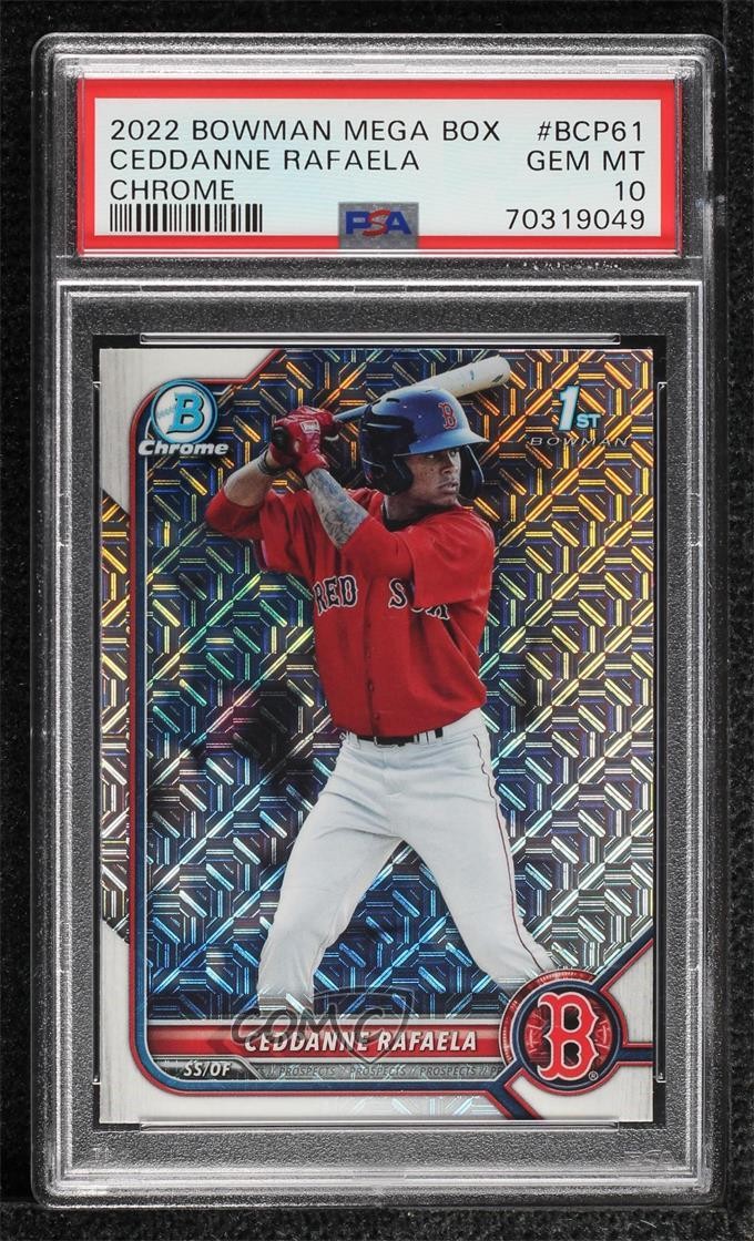 2022 Bowman Mega Box Mojo Refractor Ceddanne Rafaela #BCP-61 PSA 10 GEM MT 06zf