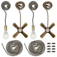 Iceyyyy Bronze Ceiling Fan Pull Chain Set Including 4Pcs Beaded Ball Fan Pull...