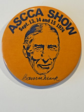 Vintage 1974 Connie Mack ASCCA Baseball Card Show Pinback Pin RARE! 2.25