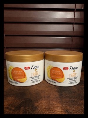 Dove Crushed Almond and Mango  Shea Butter Whipped Body Cream Moisturizer 7oz X2