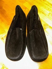 Paws by Bearpaws Black Fleece Lined Womens Moccasin Slippers Size 8