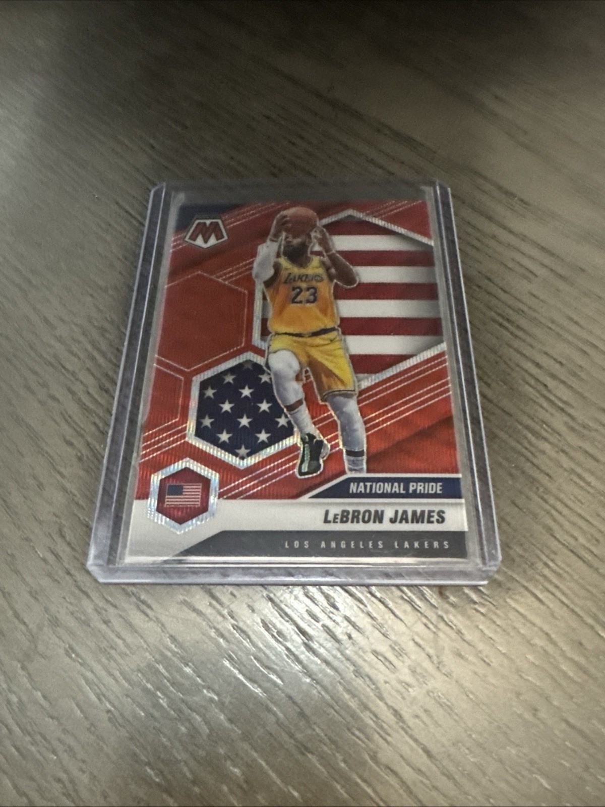 2020-21 Panini Mosaic - National Pride LeBron James #247 Reactive Red Prizm
