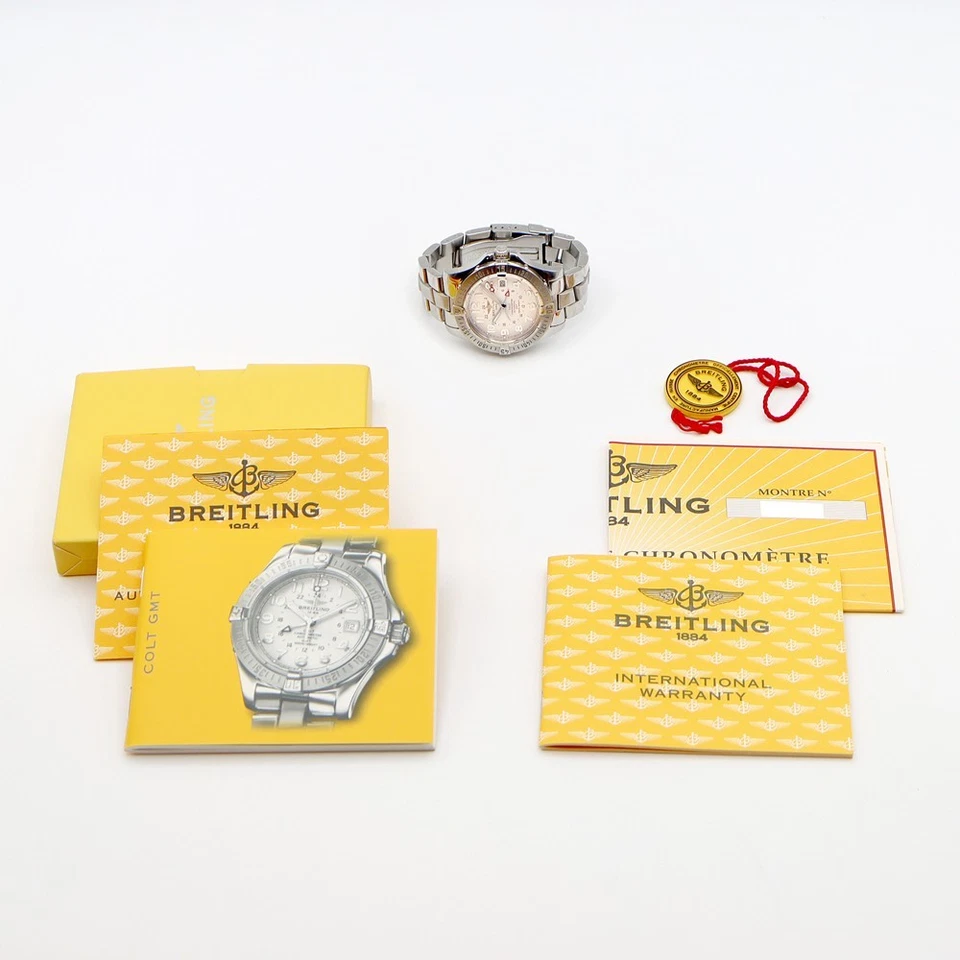 BREITLING Colt GMT A32350 Fecha 500m Plata Acero Inoxidable Hombres Automático - Imagen 2 de 4