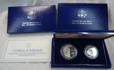 1993-S Bill of Rights Proof Silver Dollar & Half US Mint 2 Coin Set $1 50C OGP