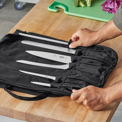 Victorinox 7.4012-X12 7-Piece Fibrox Knife Set with Polyester Roll