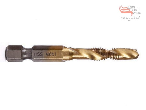 1/4" Hex Shank HSS Metric Hand Screw Thread Tap Taper & Drill Bits Tool M3-M10 - Picture 16 of 19