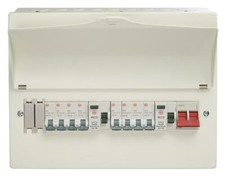 10 Way High Integrity Consumer Unit 100A Switch 2x 80A 30mA RCDs 8x MCBs