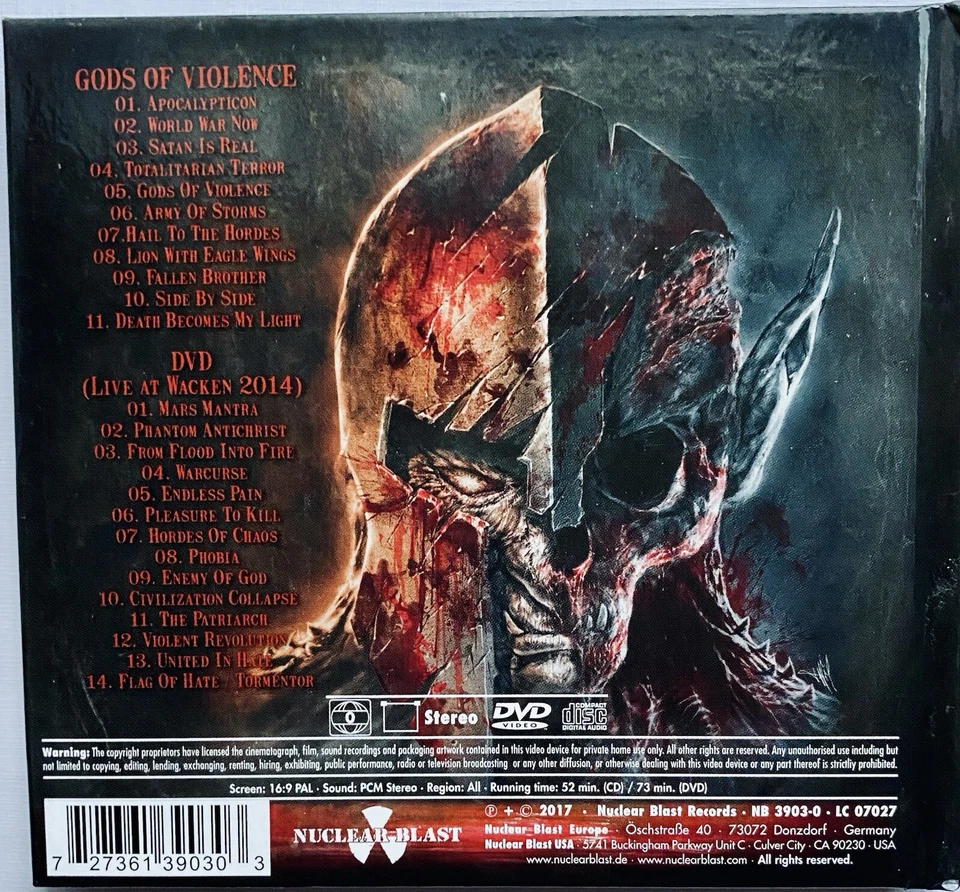 Kreator “Gods Of Violence” CD/DVD Deluxe Mediabook • TOP • Slayer Sodom Exodus - Bild 4 von 4