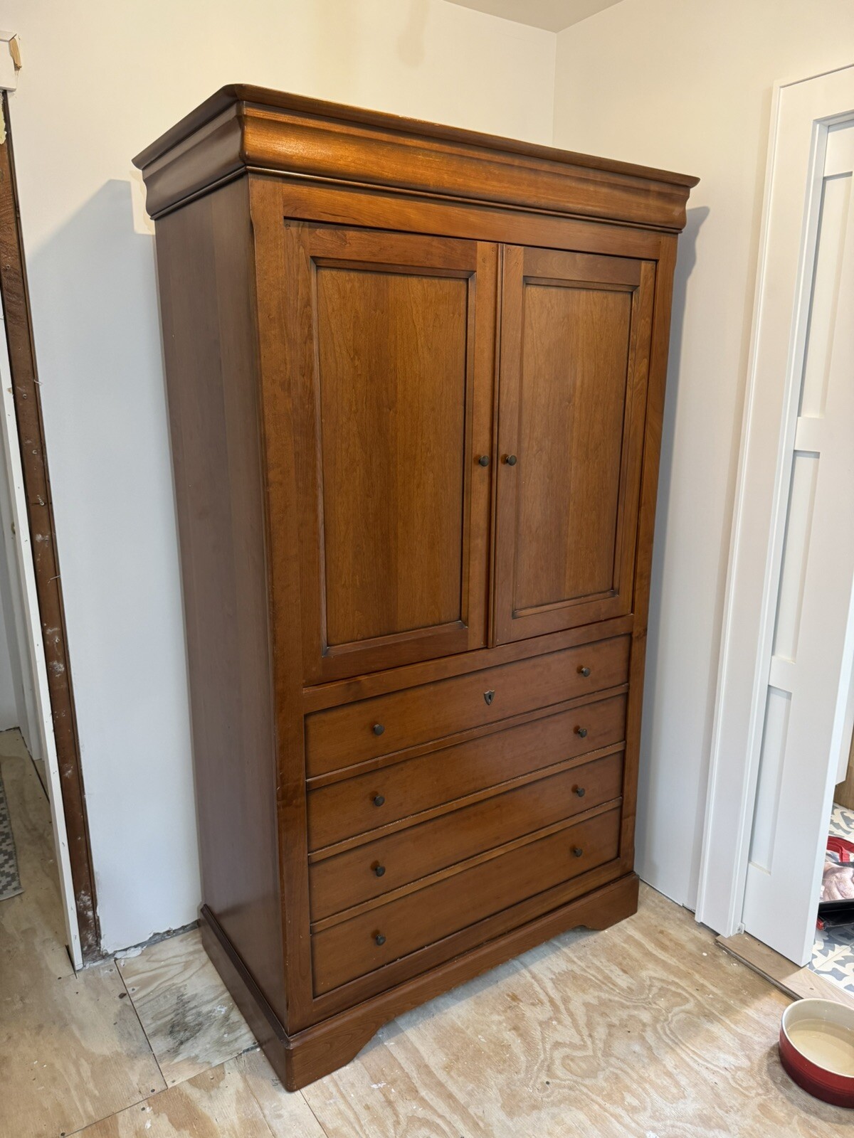 La Grange Cherry Wood TV Armoire