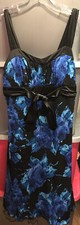 My Michelle Womens Black  Print Floral Print Sleeveless Dress Size Small