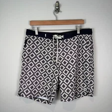 Vuori Equator Board Shorts Swim Trunks 8" Linerless Diamond Mens Size 36 Beach