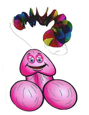 PIPEDREAM Bachelorette Party Supplies - Foil Pecker Streamers Decoration (4 pack)