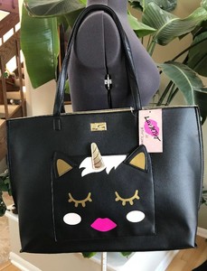 LUV-BETSEY-JOHNSON-LBCALI-KITSCH-UNICORN-CATICORN-CAT-PVC-TOTE-SATCHEL-BAG