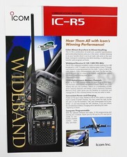 Sales Flyer / Brochure For Icom IC-R5 Wideband Handheld Radio Receiver