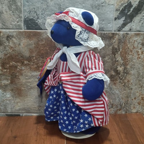 Vintage Beartsy Ross Very Important Bear 1990 North American US Flag Outfit Soft - Picture 9 of 13