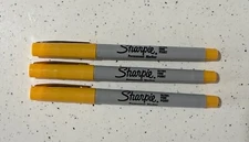 Sharpie 33206 Rare Permanent Markers, Ultra Fine Point, Dandelion - 3 each