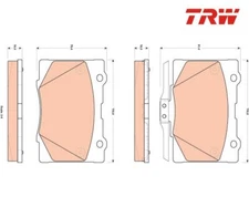 Brake Pad Set, Disc Brake TRW GDB3498 for Honda